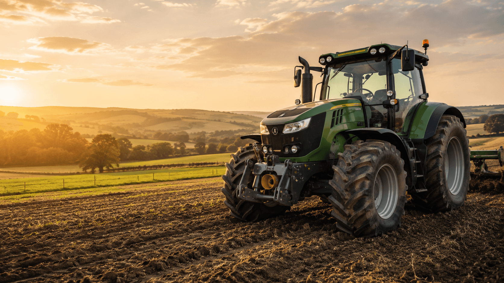Imagem ilustrativa temporária de trator agrícola — não representa um anúncio
